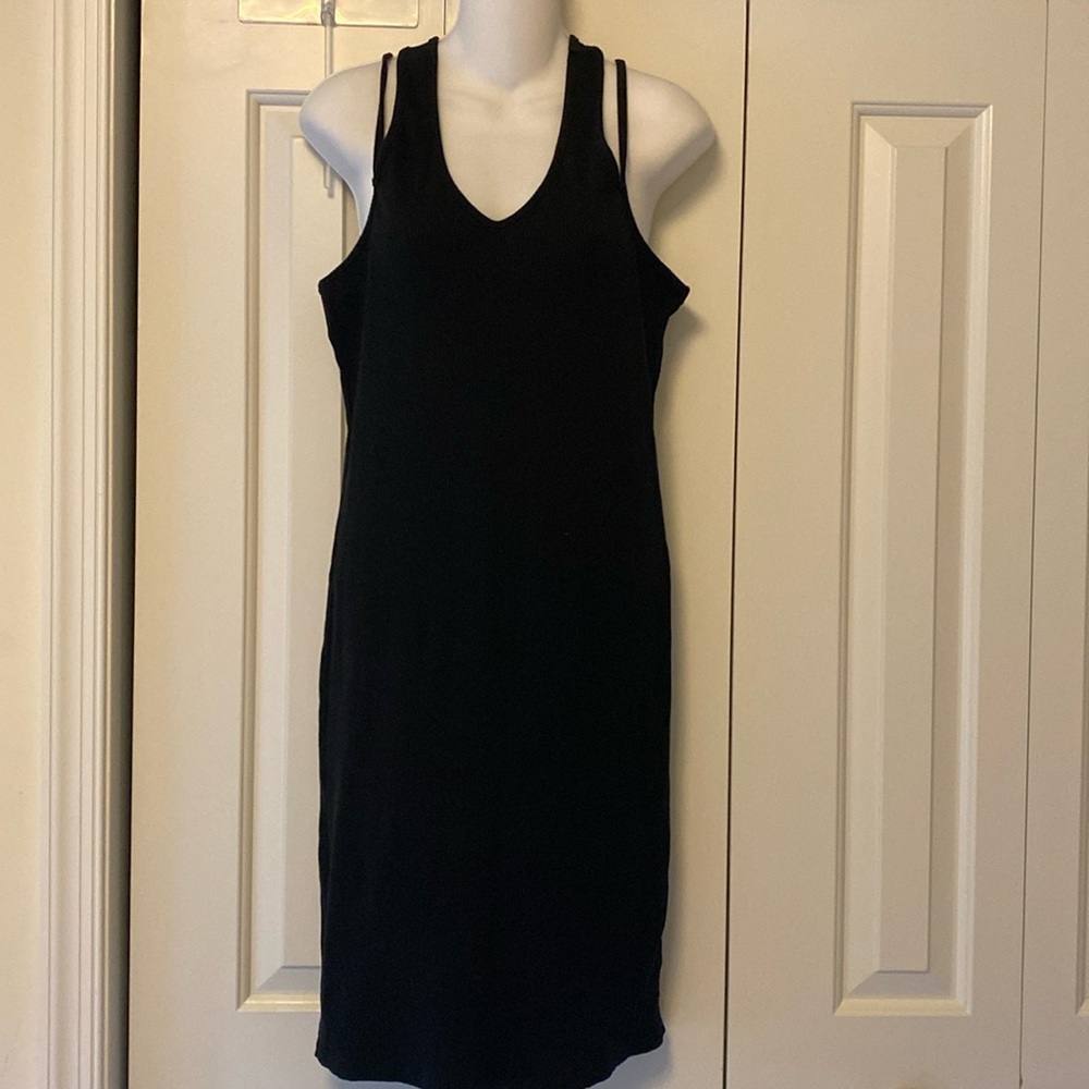 Sadly & Lu size medium black ribbed dress